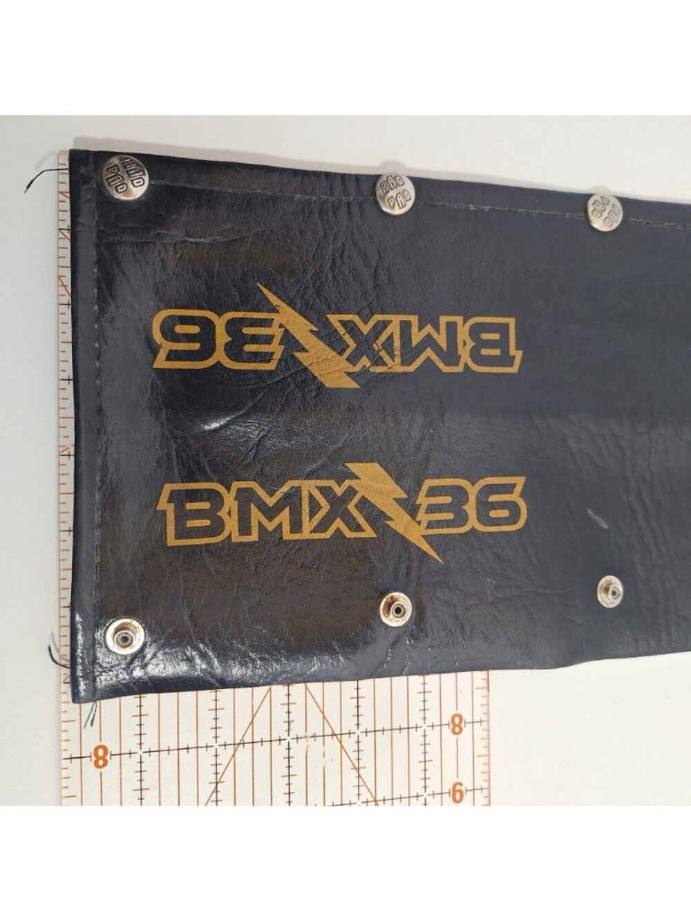 Huffy Old School BMX Racing Handlebar Pad Black Gold BMX 36 Graphics 80s - Picture 9 of 14